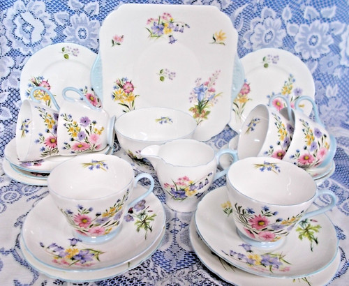 Vintage shelley wild flowers - ,