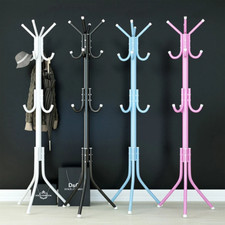 14 Hooks Coat Stand Coat Hat Jacket Umbrella Floor Standing Rack Clothes Hanger