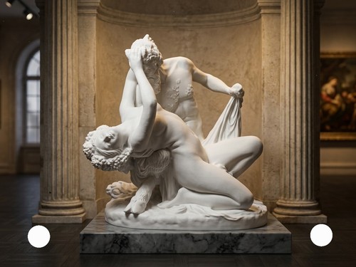 Vintage satyr and bacchante - satyr,