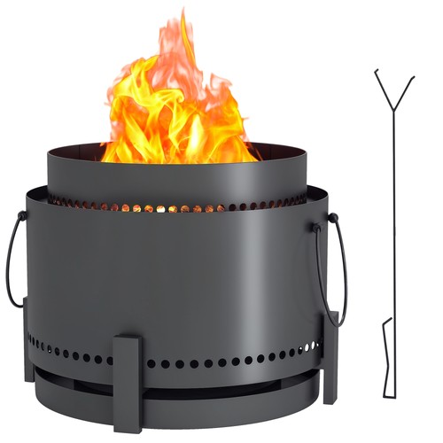 Outsunny 37cm smokeless - outsunny, wood