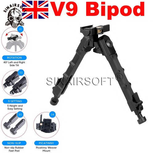 Adjustable rifle bipod - v9,
