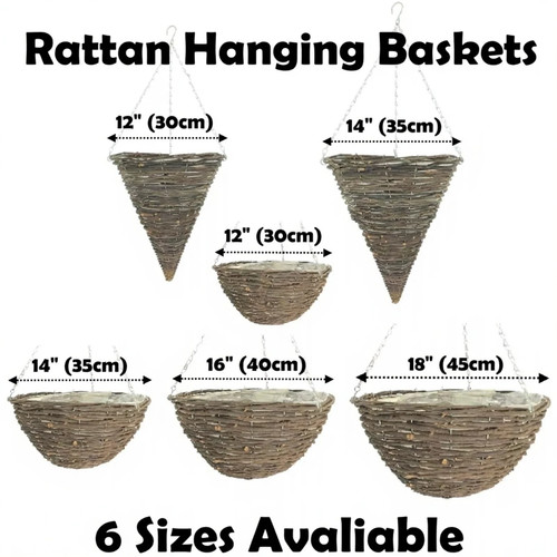 Rattan hanging baskets 14 - rattan,
