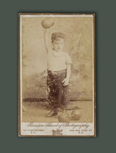 Unusual cdv boy lifting - unusual,