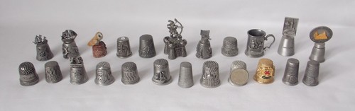 Pewter thimbles 1 - 22,