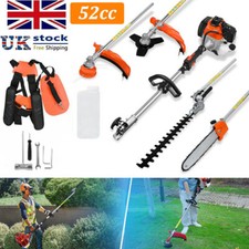 52cc Hedge Trimmer Petrol Multi Tool Brush Cutter Grass Strimmer Garden Chainsaw