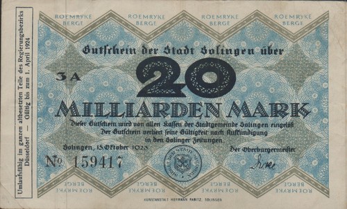 Solingen city 20 - -, billion