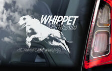 WHIPPET ON BOARD  Car Sticker, Whippet Snap Dog Window Bumper Decal Sign - V02