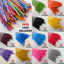 100 X Long Plain Balloons
