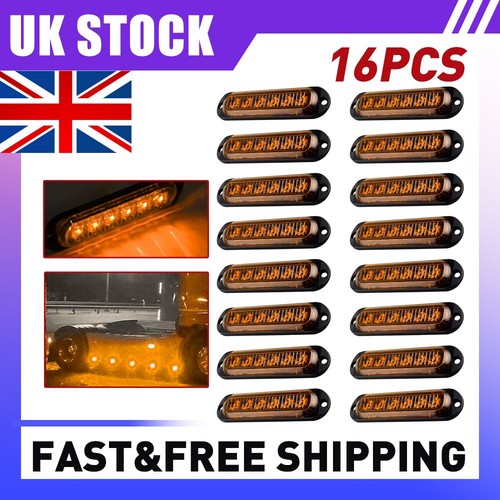 16x 12v 24v led amber - 16x,