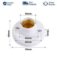 1pc X E27 Screw Cap Socket