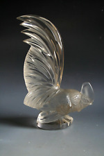 RENE LALIQUE " COQ NAIN " GLASS CAR MASCOT - CIRCA 1928 MODEL 1135