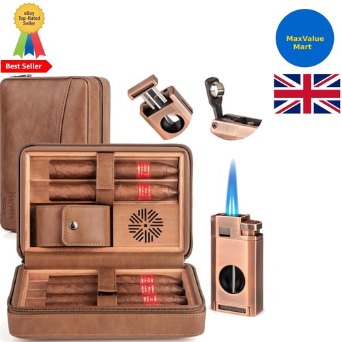 Cigar humidor leather cedar - cigar,