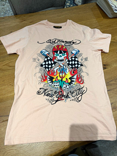 Hardy men pink skull - men's,
