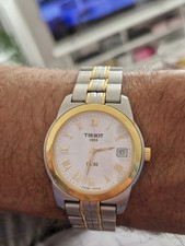 Tissot PR 50 Quartz Men's Watch Two Tone Bracelet Watch Rare Dial Date