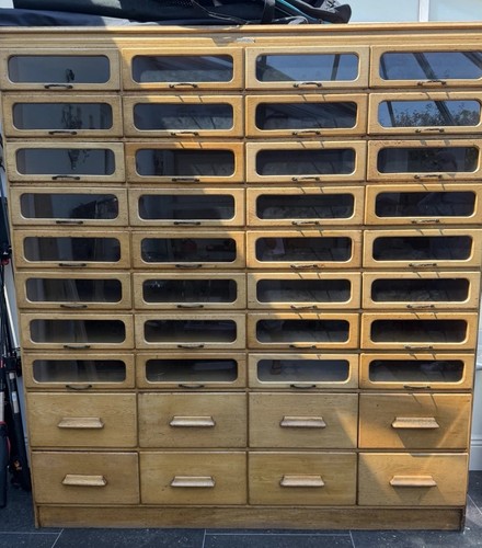 Large oak haberdashery cabinet - large,