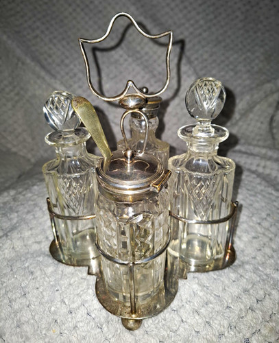 Antique silver plated - antique, cruet