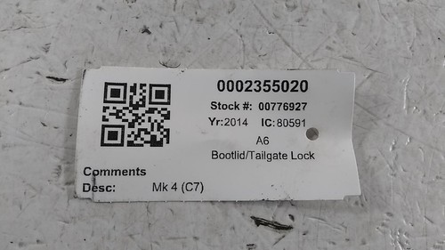 Audi tailgate boot lock - a6,