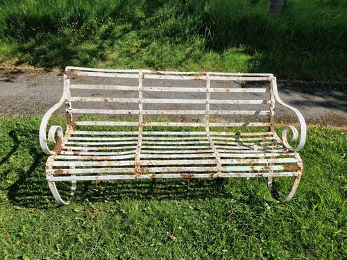 Wrought iron bench victorian - wrought,