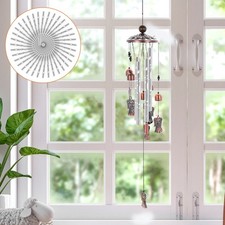 50 Pcs Metal Wind Chimes Tube Hanging Decoration Mother for DIY Set Tubes Pipe