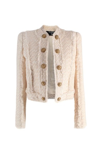 Balmain cream woven open front - balmain,