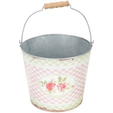  Garden Iron Flowerpot Metal Flower Bucket Metal Planter Reusable Flowerpot