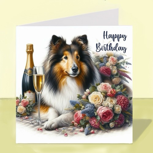 Rough collie dog birthday - collie,