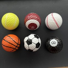 Longridge Novelty Golf Balls, Multi-Sport, 6