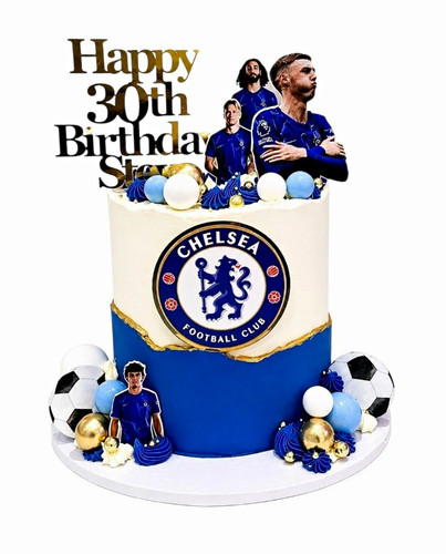 Personalised football cake - football,