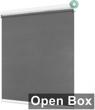 Motorized Roller Blinds with Remote, Blackout Smart Roller Shade, Gray 36 x 72