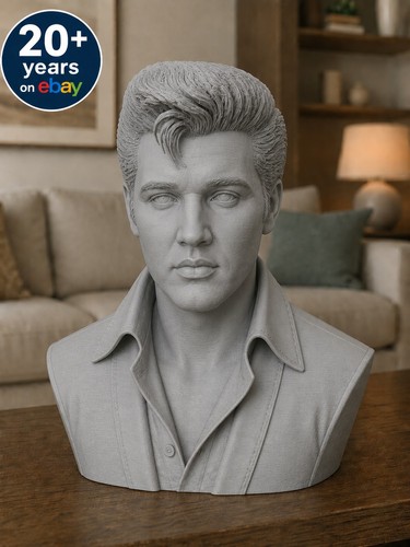 Elvis inspired bust statue - elvis,