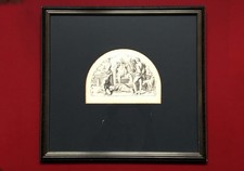 Antique Engraving Deer Hunting