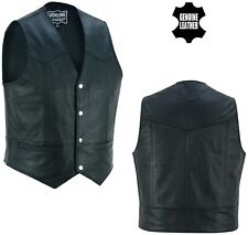 Mens Black Real Leather