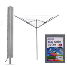 Rotary Washing Line Cover Waterproof Outdoor Airer Dryer Parasol 148x30cm