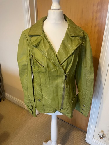 Mandarin leather biker - leather, jacket