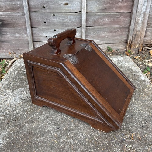 Antique vintage wooden coal - antique,