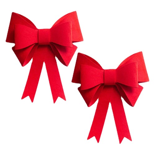 2pcs big red bow - 2pcs,