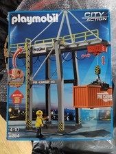 Playmobil 5254 City Action Loading Crane rare original box plus 5255 cargo truck