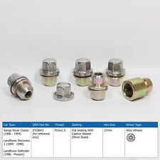 5 x Chrome OEM Style Locking Wheel Nuts Fits Land Rover Defender 1986 - 2016