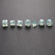 Iridescent Glitter Polyhedral Dice Set D4 D6 D8 D10 D% D12 D20 For Board Game-KF