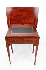 Antique Edwardian Mahogany Metamorphic Writing Desk Vintage Computer Side Table