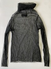 RUNDHOLZ DIP Ladies Black Sheer Mesh High Neck Top Sz Med FAB COND!