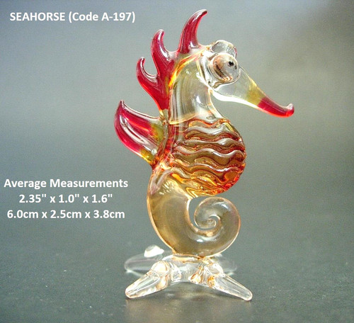 Murano style glass - style, seahorse