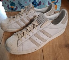 ADIDAS *SUPERSTAR* (FY0038) WHITE MENS LEATHER TRAINERS UK 10