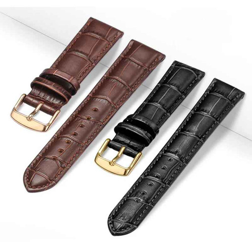 Leather watch strap - watch,