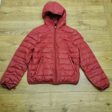 Original Puffa Farringdon Puffer Jacket Mens L Large Red Down Feather