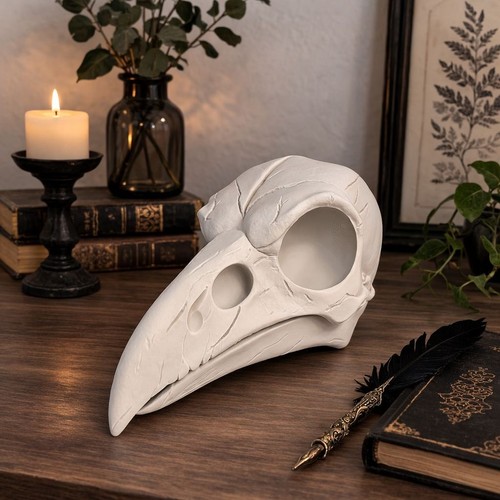 Raven skull decor - raven,