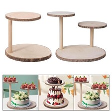 Wooden Cake Stand Snack Tray
