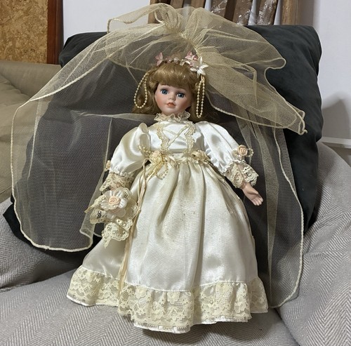 Porcelain bride doll - bride, victorian