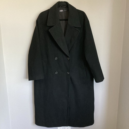 Zara overcoat long black - zara,