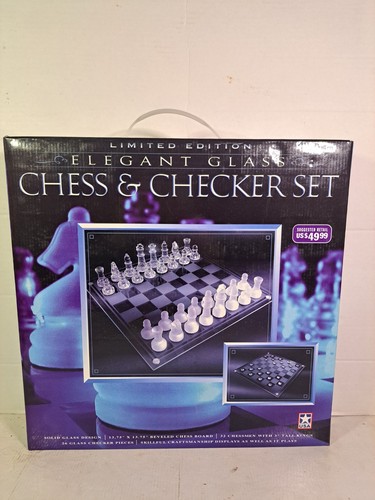 Elegant glass chess set - chess,